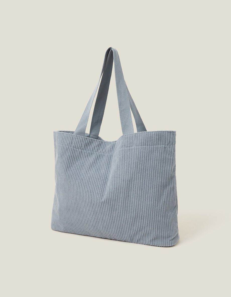 Corduroy Shopper Bag Blue