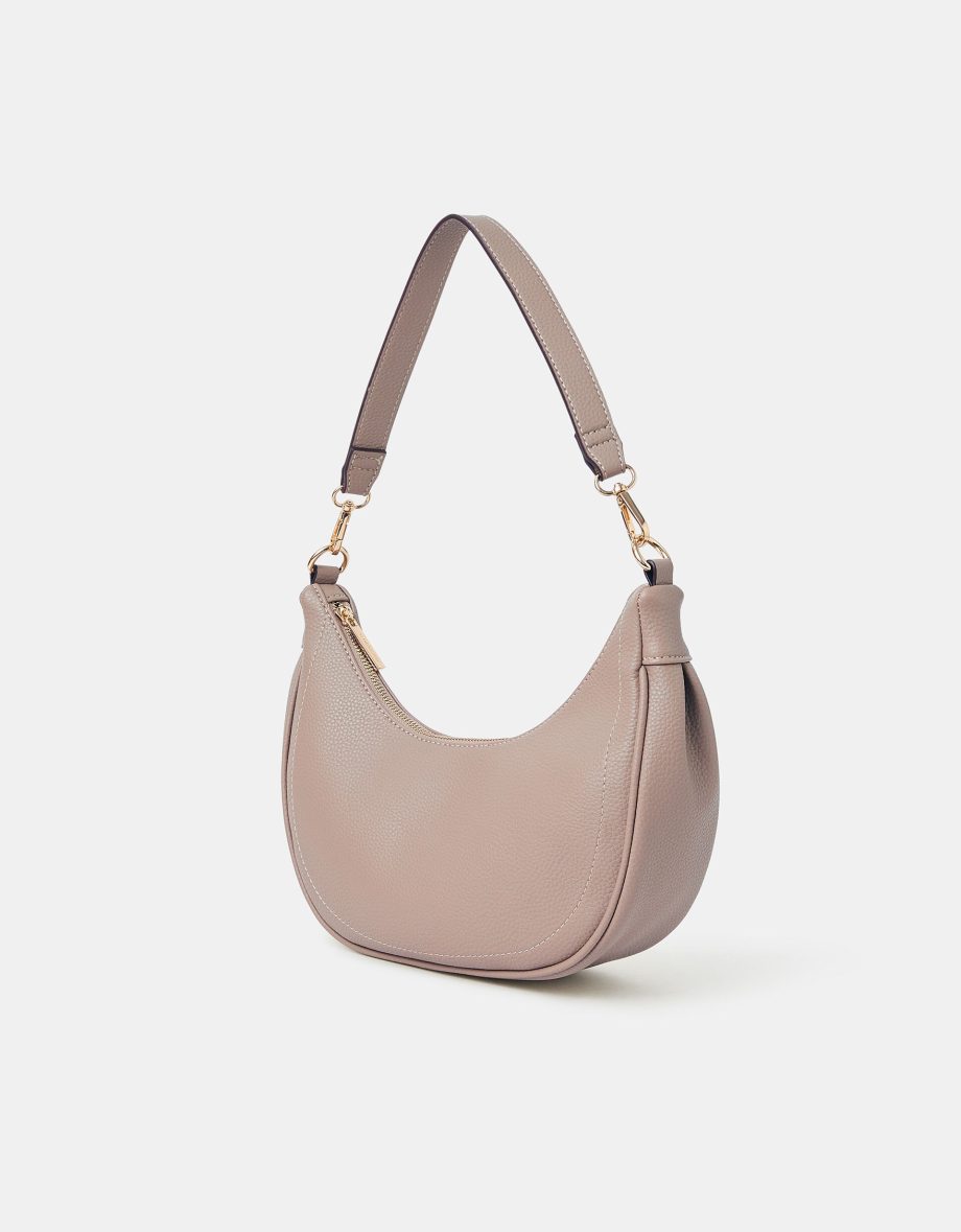 CRESCENT SHOULDER BAG MINK