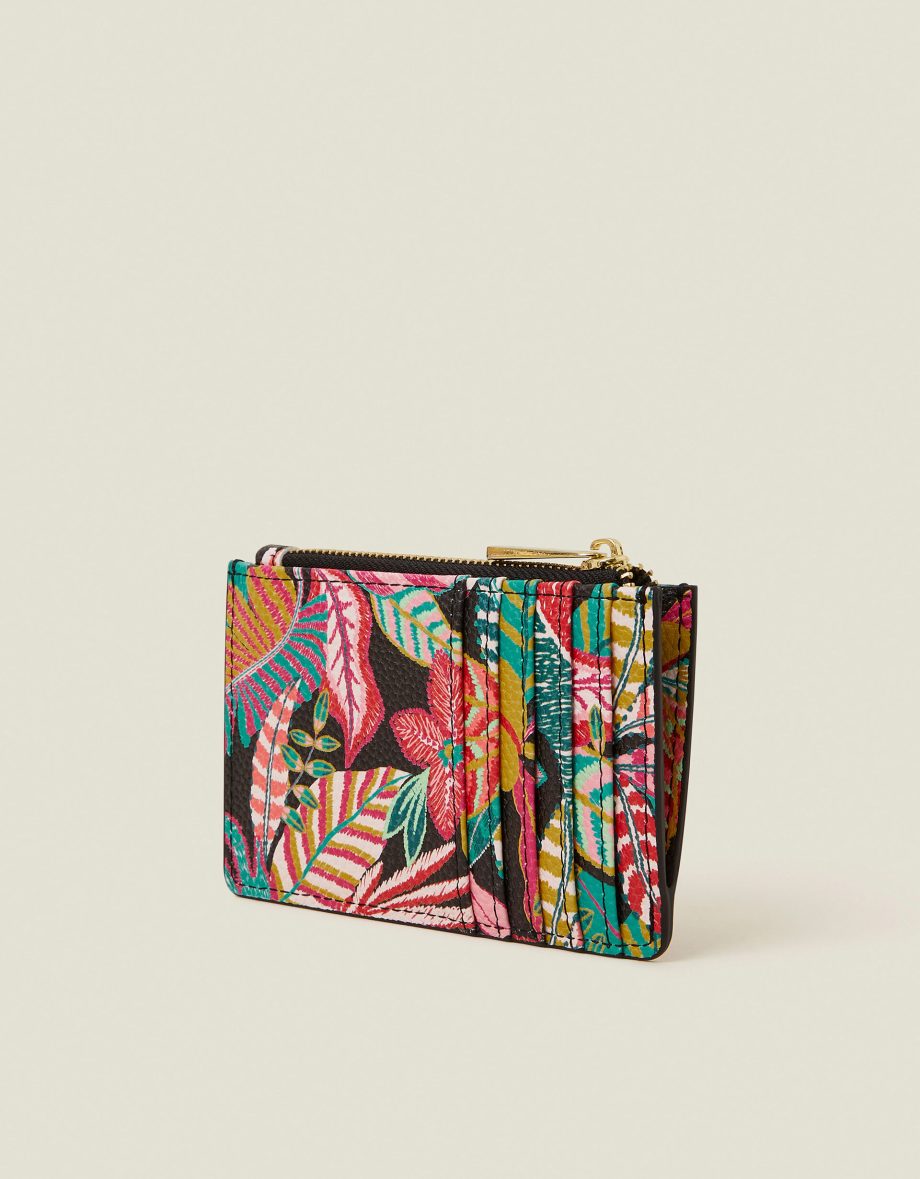TROPICAL LEAF PRINT CARD HOLDER