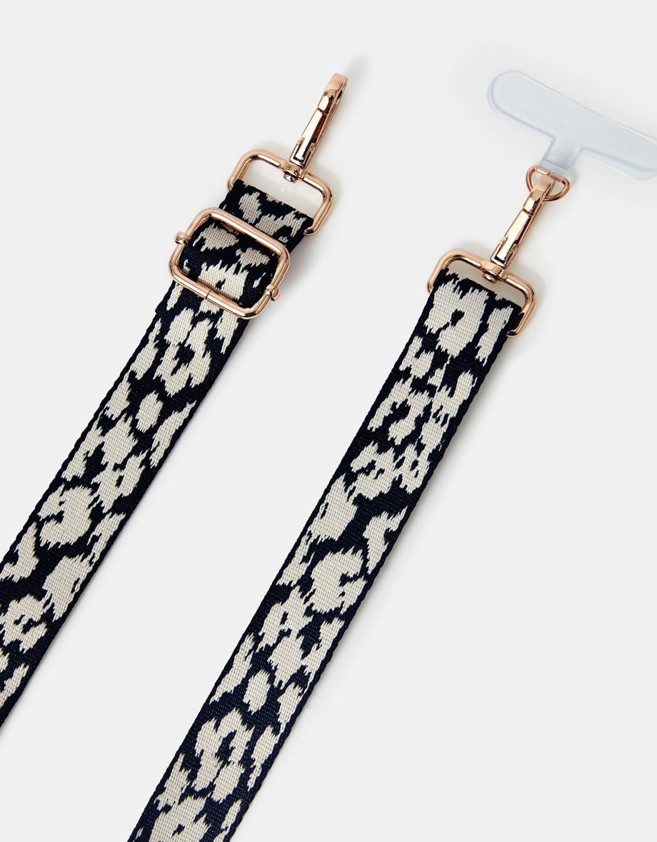 ANIMAL PRINT WEBBING PHONE STRAP