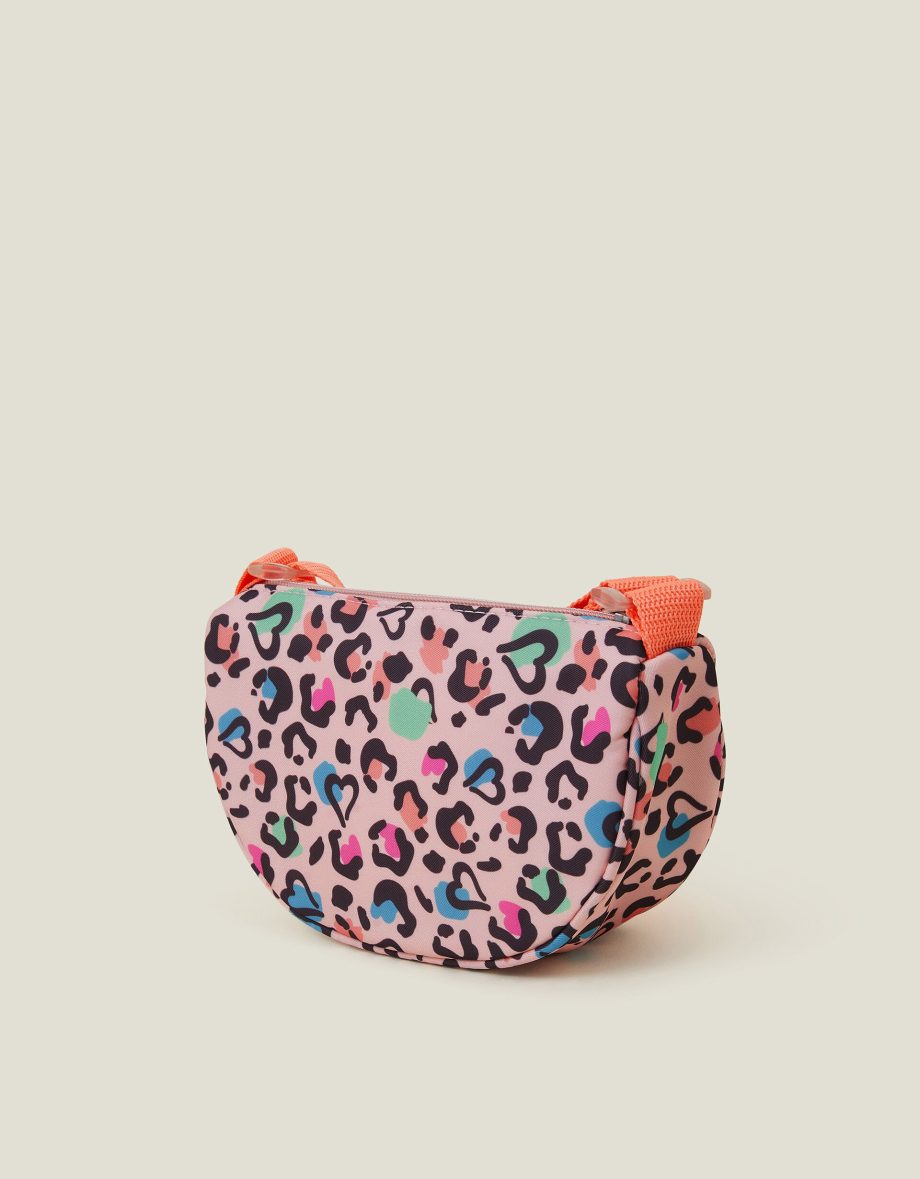 GIRLS COLOURFUL LEOPARD PRINT CROSS-BODY BAG