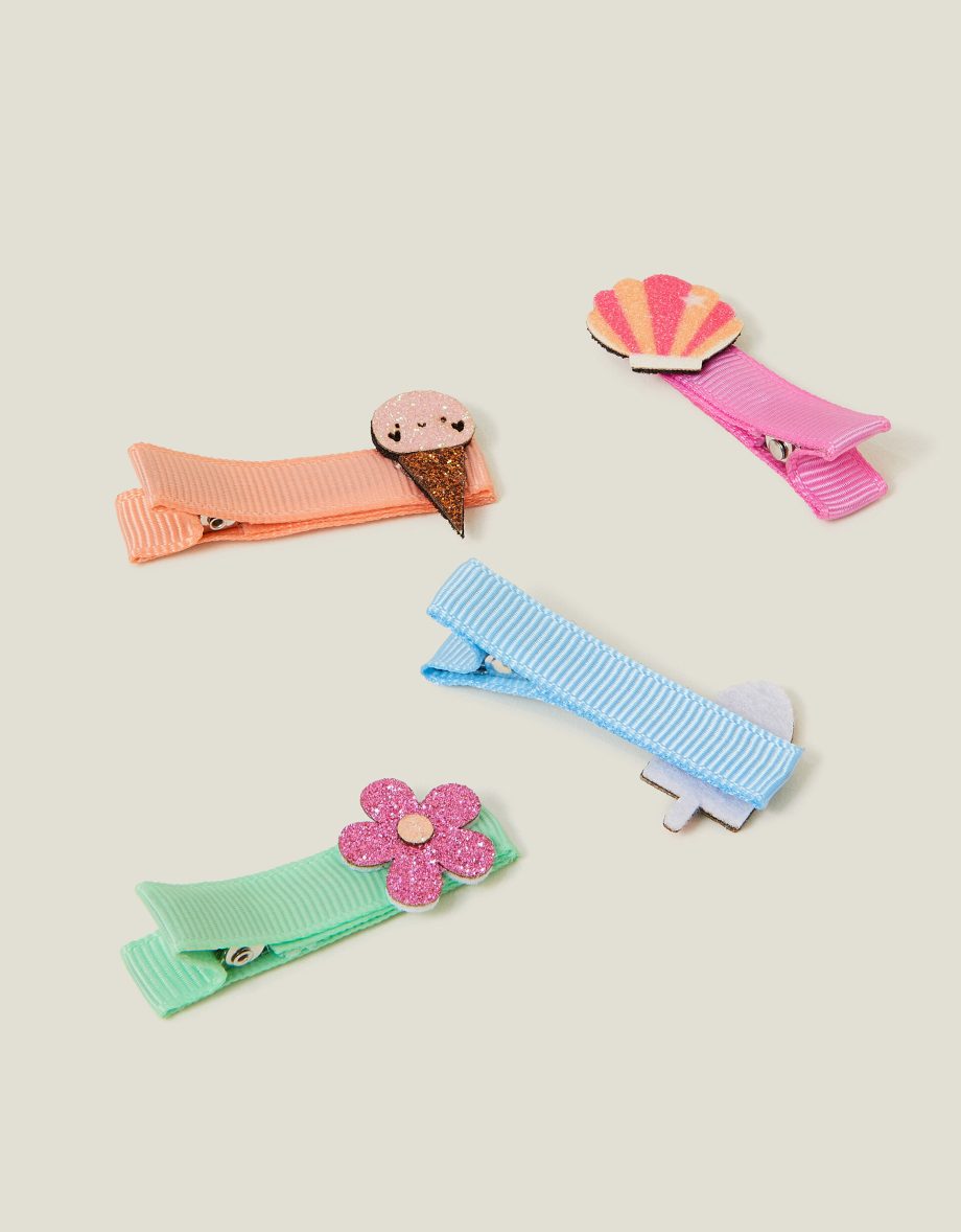 4-PACK GIRLS ICE CREAM HAIR CLIPS