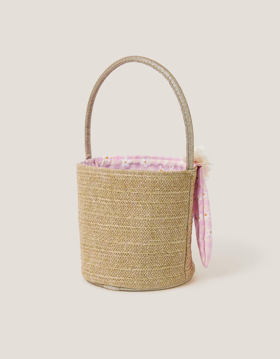 Bunny gingham basket bag