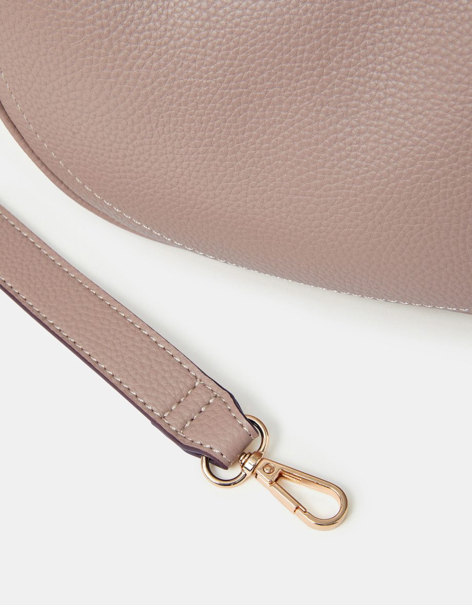 CRESCENT SHOULDER BAG MINK