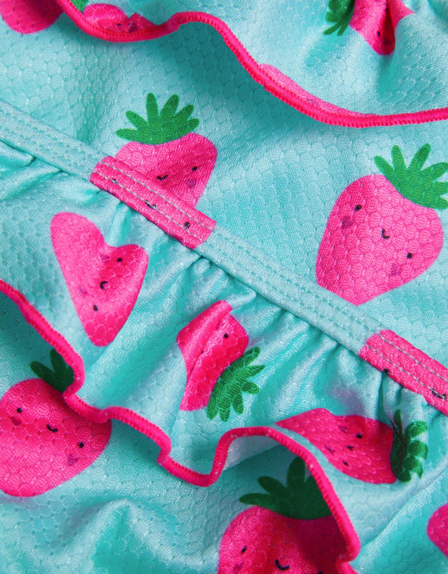 GIRLS STRAWBERRY BIKINI SET BLUE