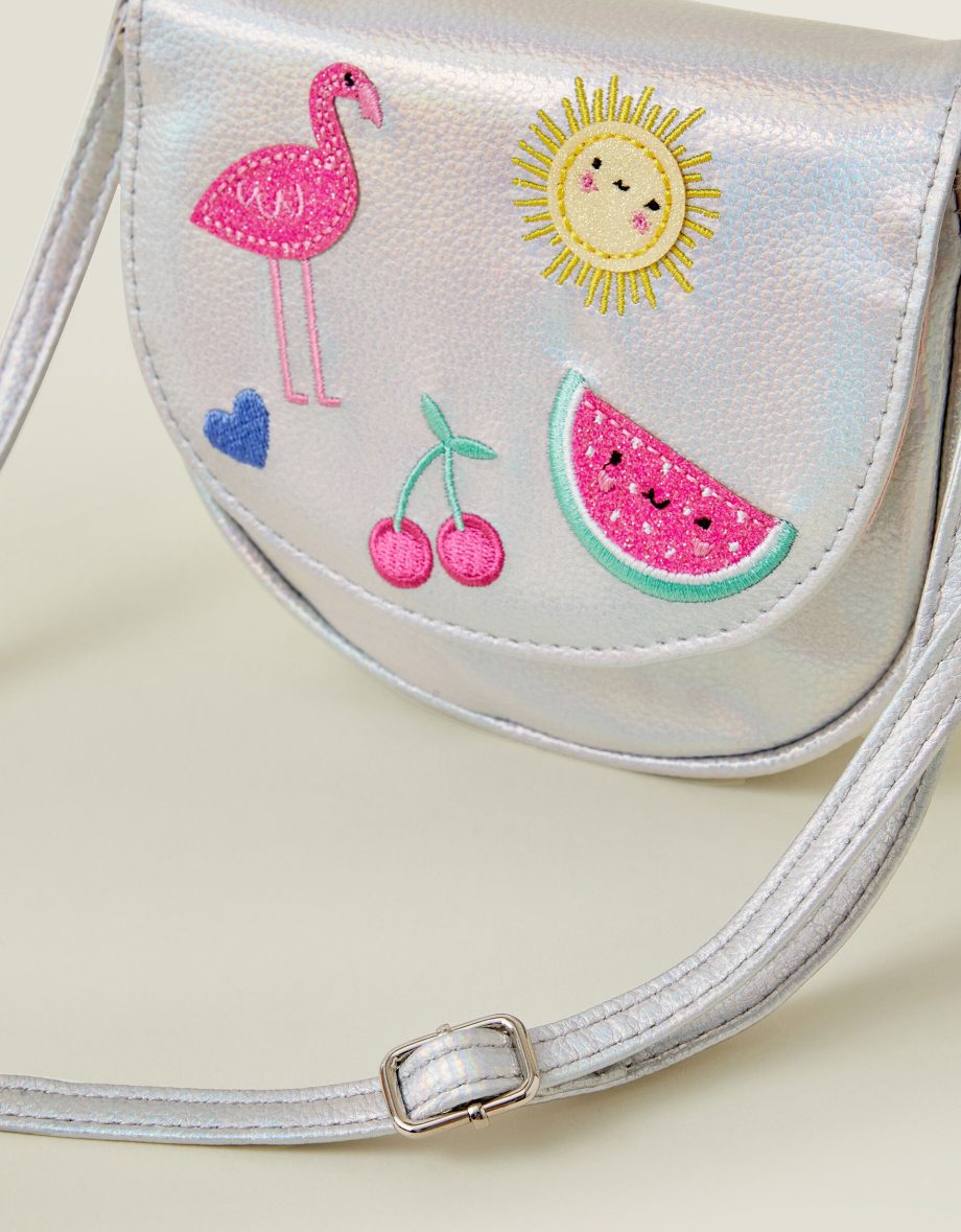 GIRLS FRUITY METALLIC CROSS BODY BAG