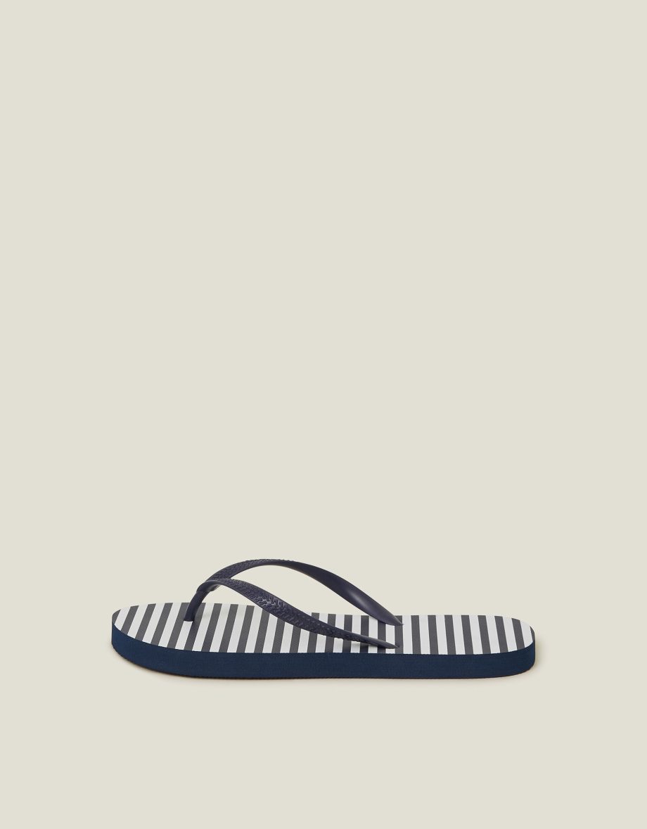 STRIPE FLIP FLOPS BLUE