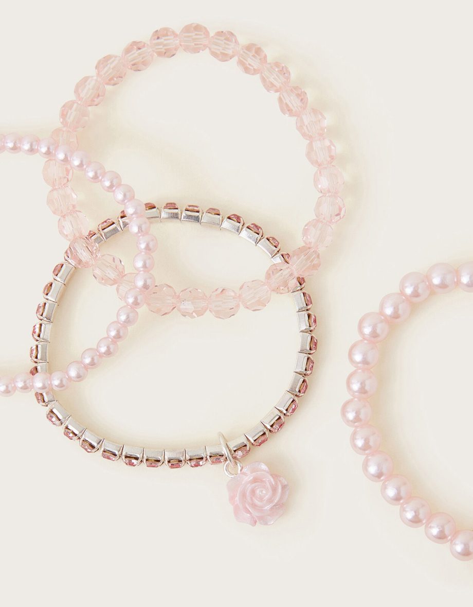 Bridesmaid pearl bracelets 4 pack