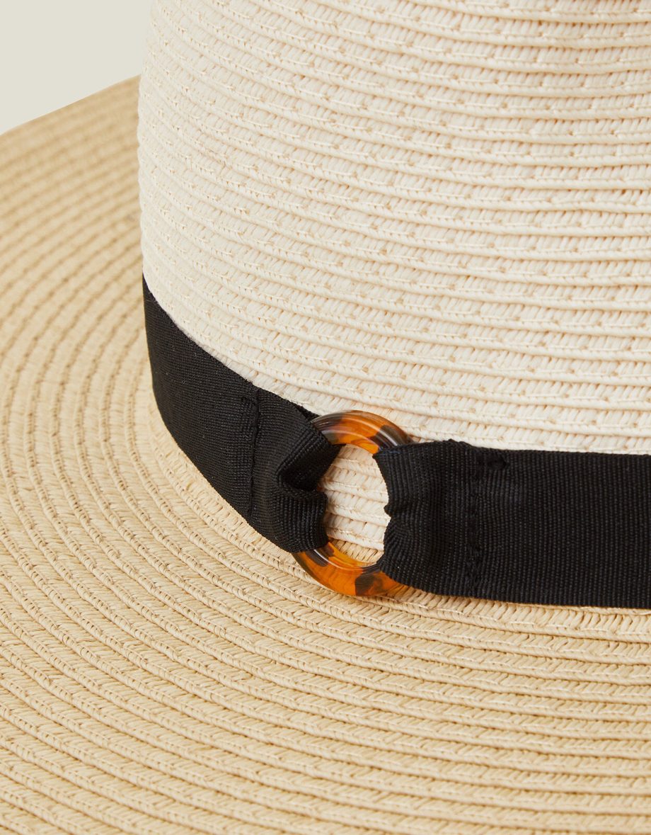 TORTOISESHELL RING FEDORA HAT