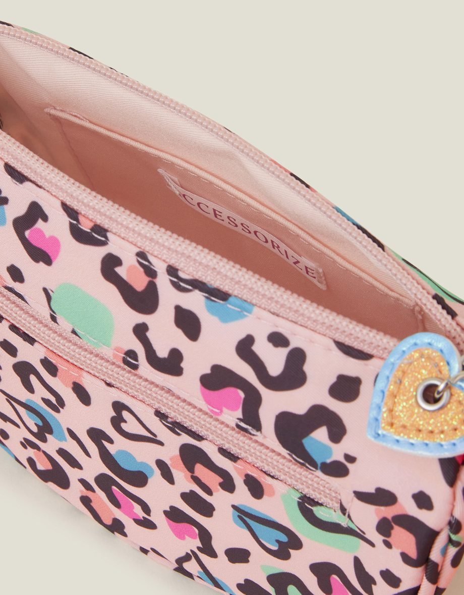 GIRLS COLOURFUL LEOPARD PRINT CROSS-BODY BAG