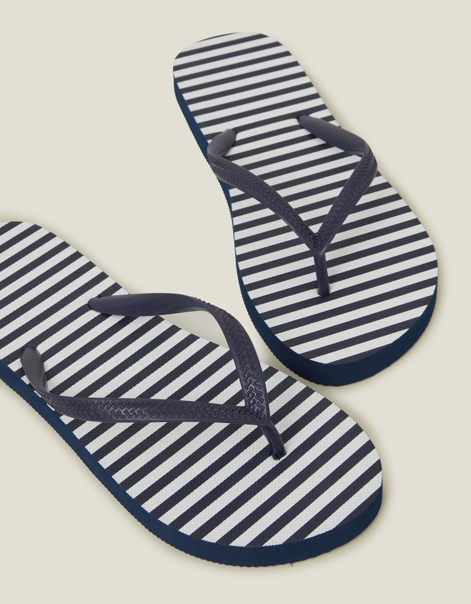 STRIPE FLIP FLOPS BLUE