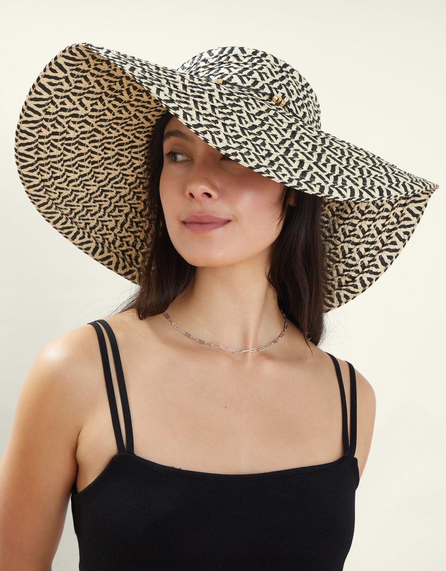 TWO TONE FLOPPY STRAW HAT