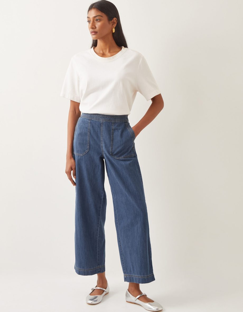 Harper Regular Wide Leg Jeans Blue