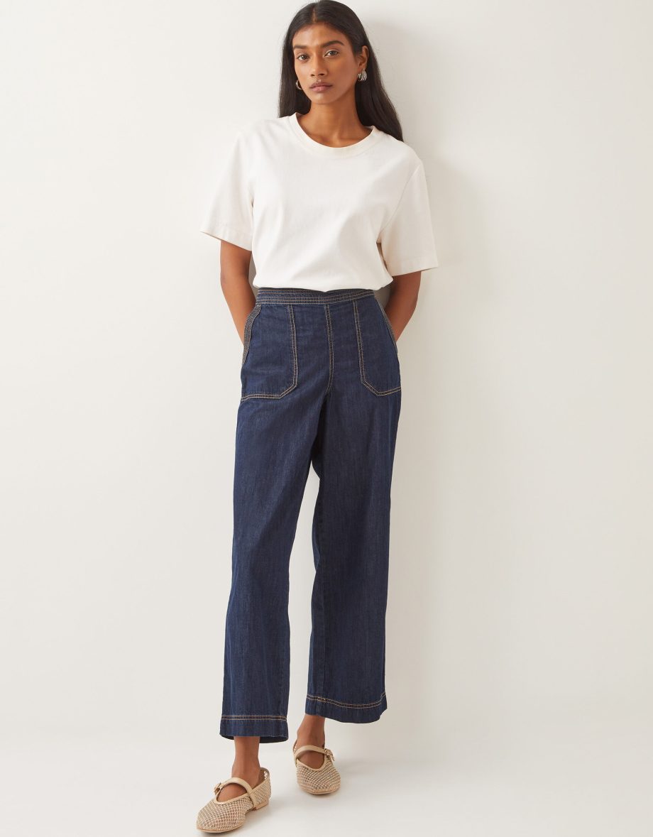 Harper Regular Wide Leg Jeans Blue