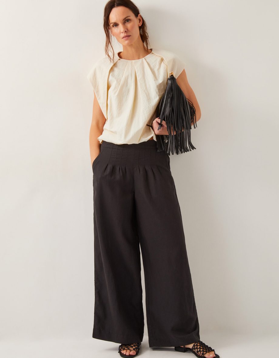 Margo Wide Leg Trousers Black