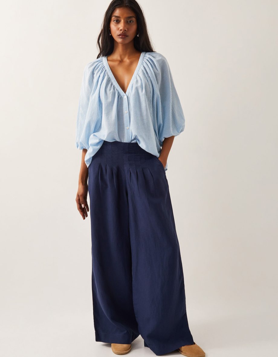 Margo wide leg trousers blue