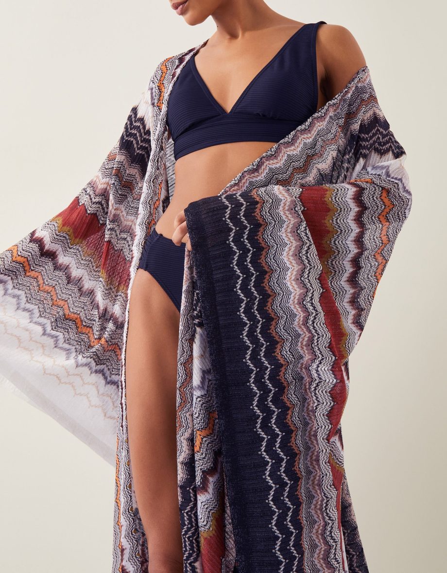 Ava Zigzag Stripe Beach Cover-Up