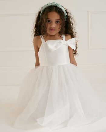 Betty bow dress ivory