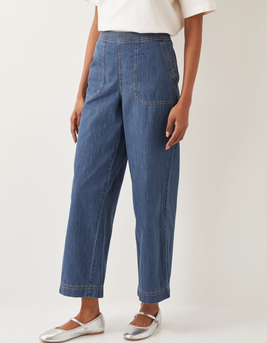 Harper Regular Wide Leg Jeans Blue