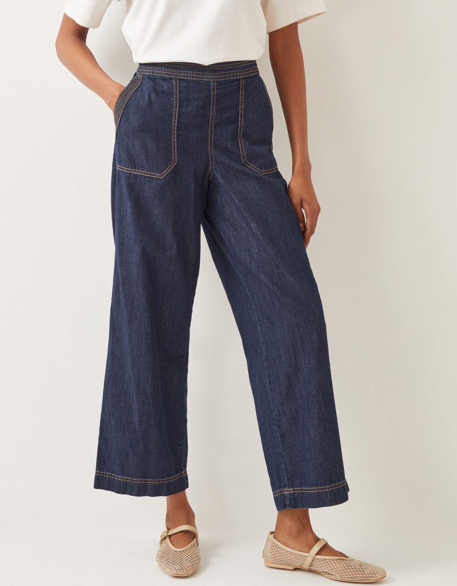 Harper Regular Wide Leg Jeans Blue