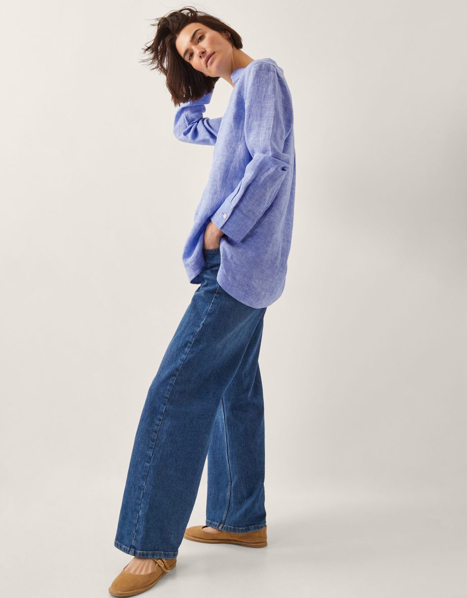 Lola linen shirt blue