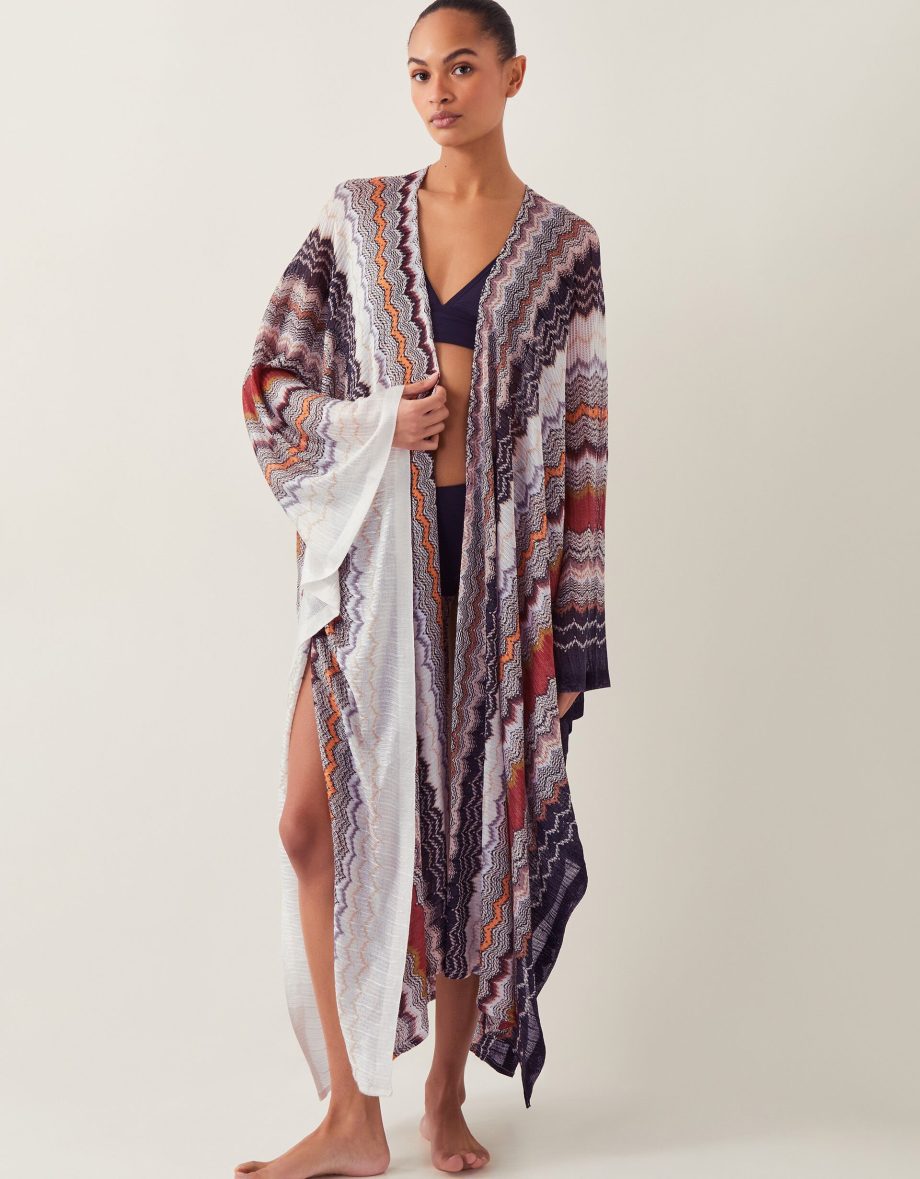 Ava Zigzag Stripe Beach Cover-Up