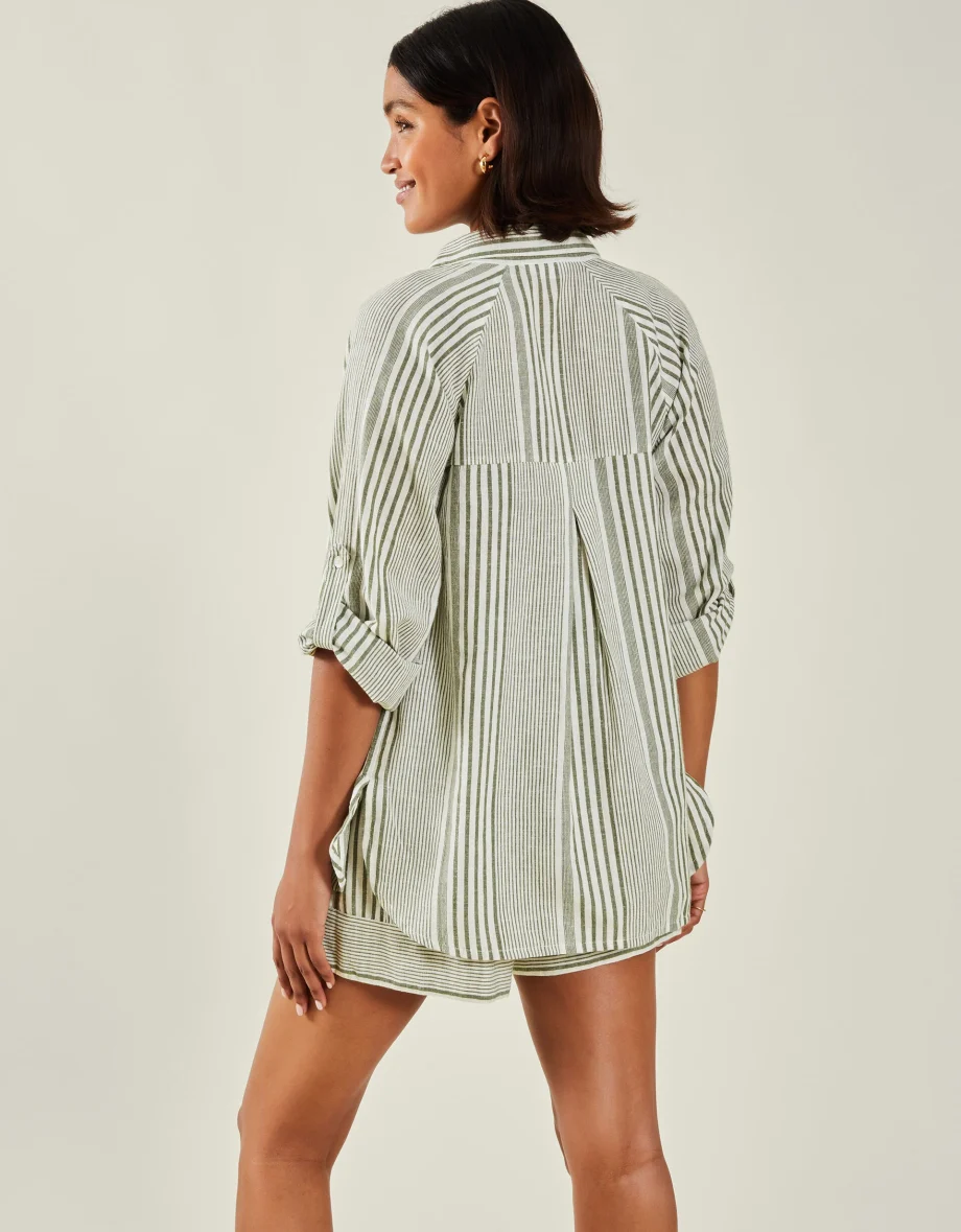 Stripe Beach Shirt Green