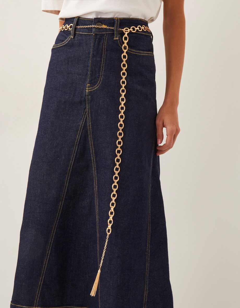 Loop Chain Tassel Belt Gold