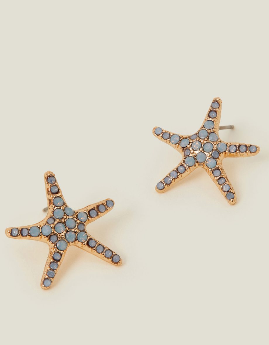 PAVÉ STARFISH STUD EARRINGS