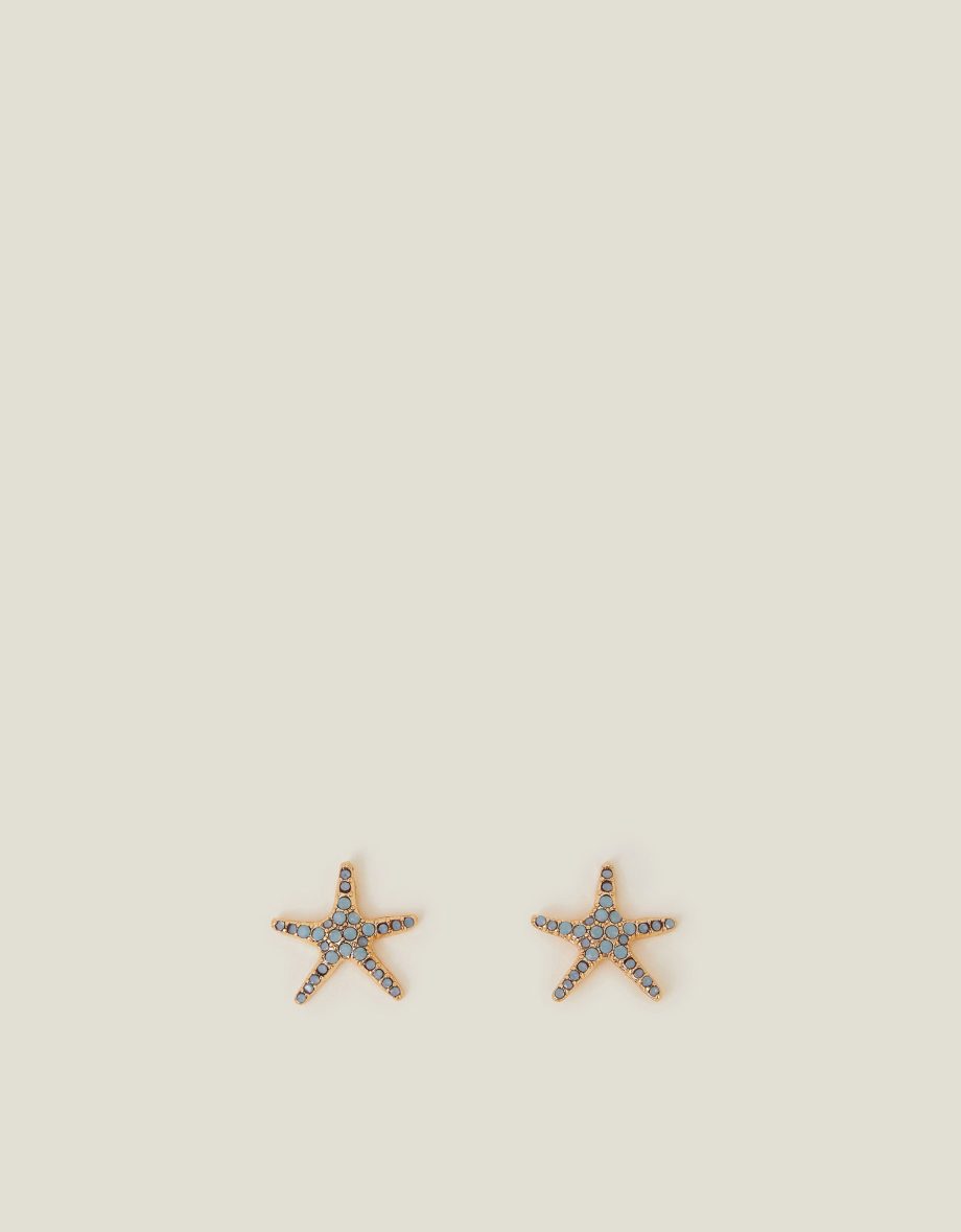 PAVÉ STARFISH STUD EARRINGS