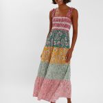 PAISLEY PRINT TIERED MAXI DRESS MULTI