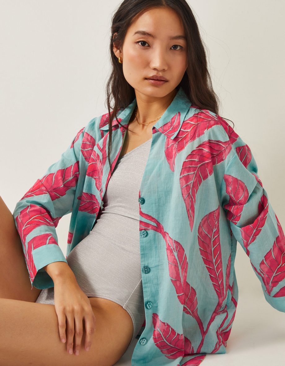Pamela palm shirt green