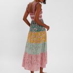 PAISLEY PRINT TIERED MAXI DRESS MULTI