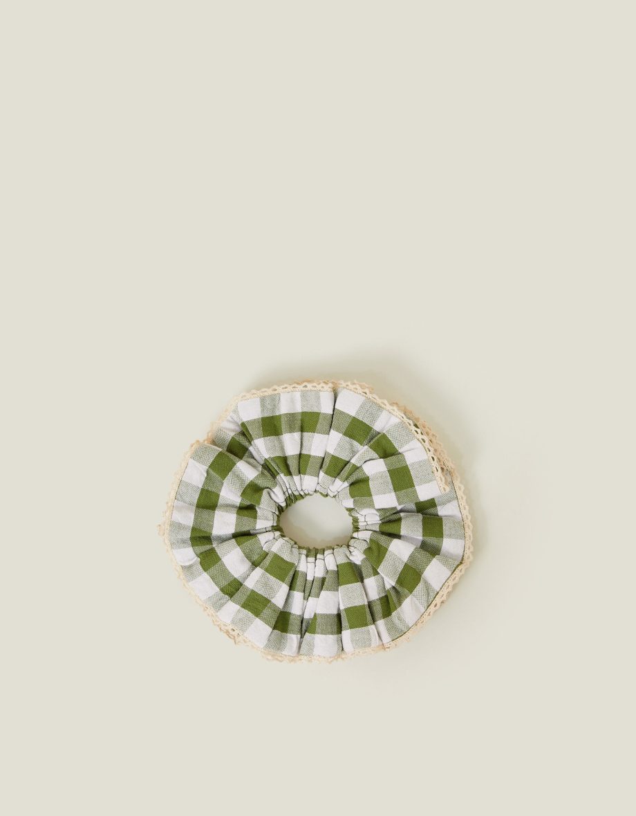 Gingham Layered Hair Scrunchie