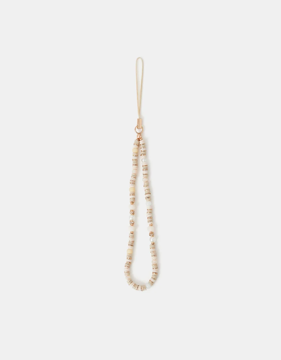 Disc Beaded Phone Charm