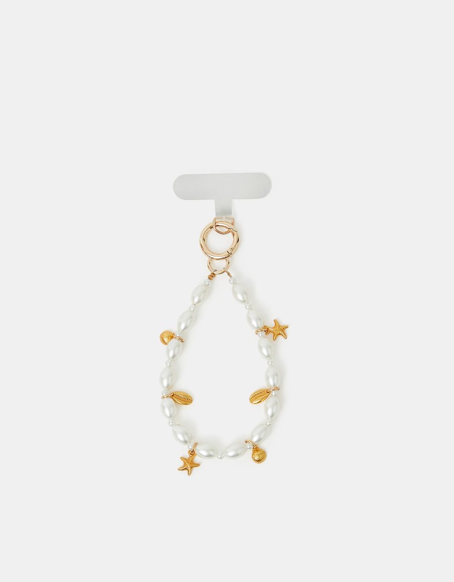SHELL CHARM WRIST PHONE STRAP
