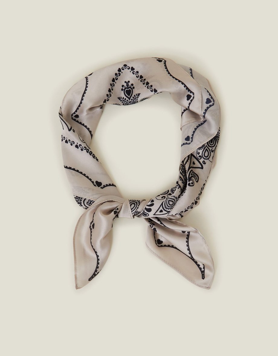 PAISLEY SATIN SQUARE SCARF