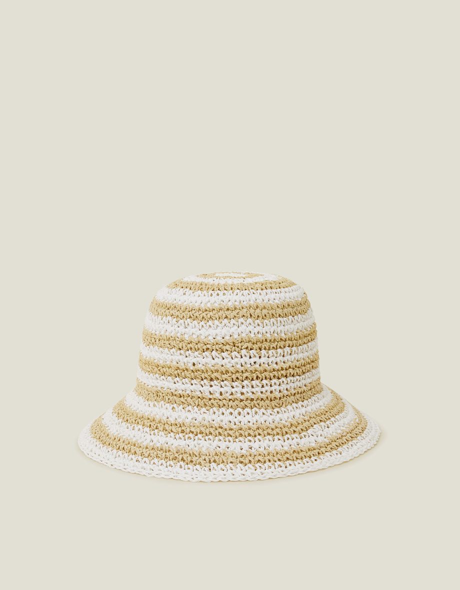 Woven Stripe Bucket Hat