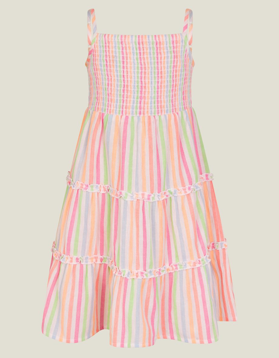 GIRLS STRIPE SUN DRESS MULTI
