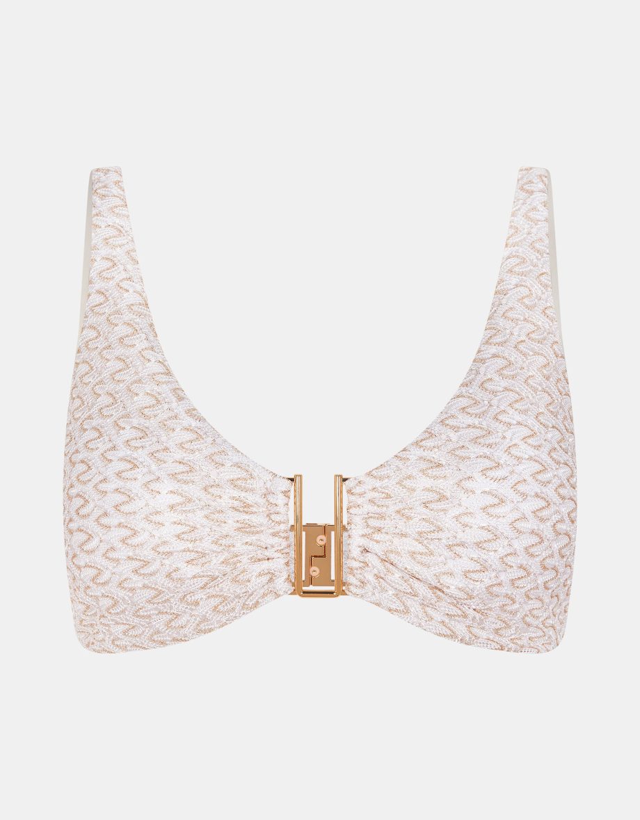 Zig-Zag Bikini Top Gold