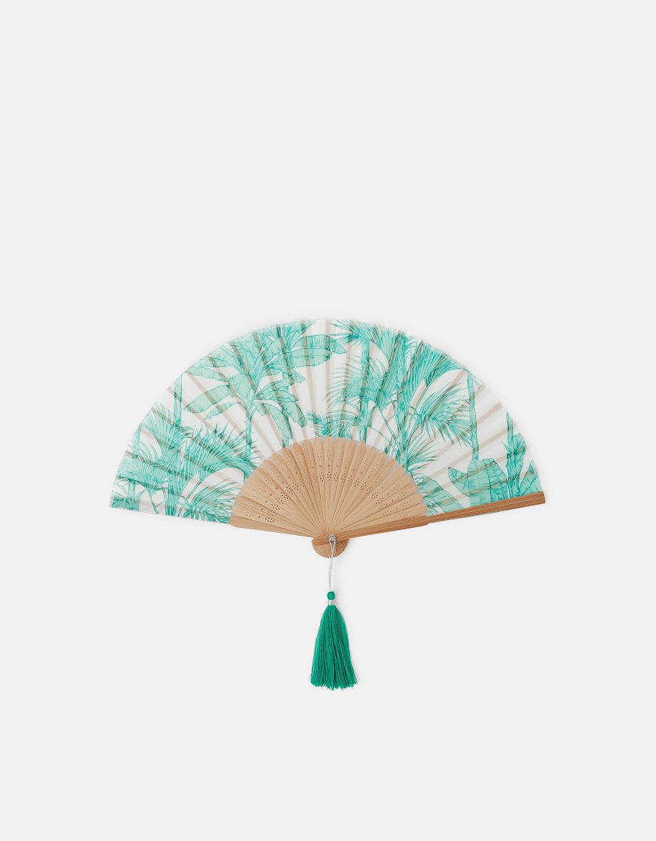 PALM PRINT FOLDABLE FAN
