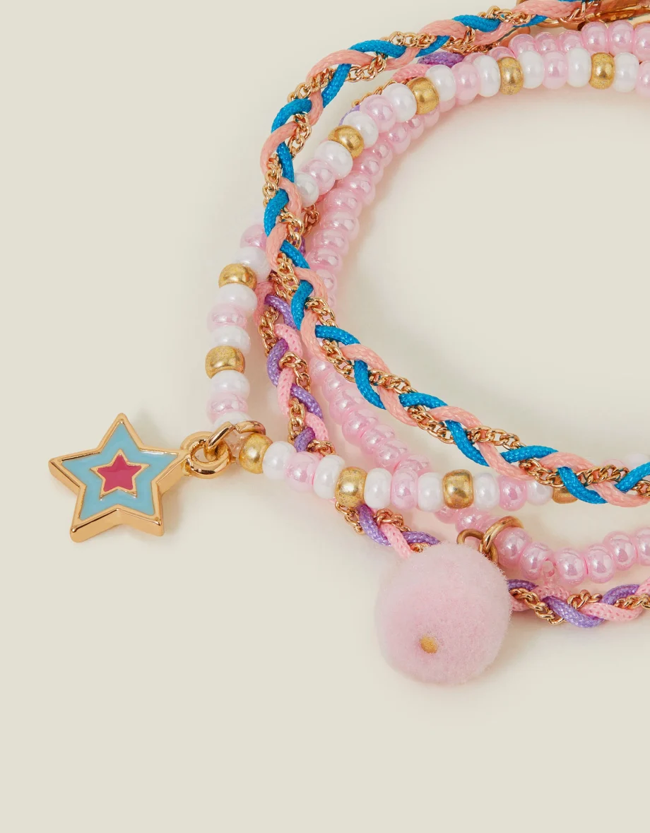 Girls 4-Pack Charm Friendship Bracelets