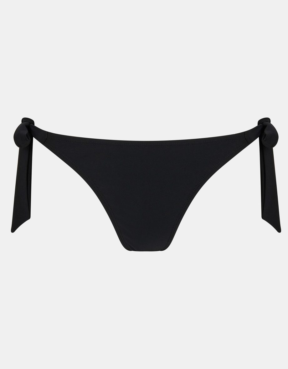 Bunny Side Tie Bikini Bottoms Black