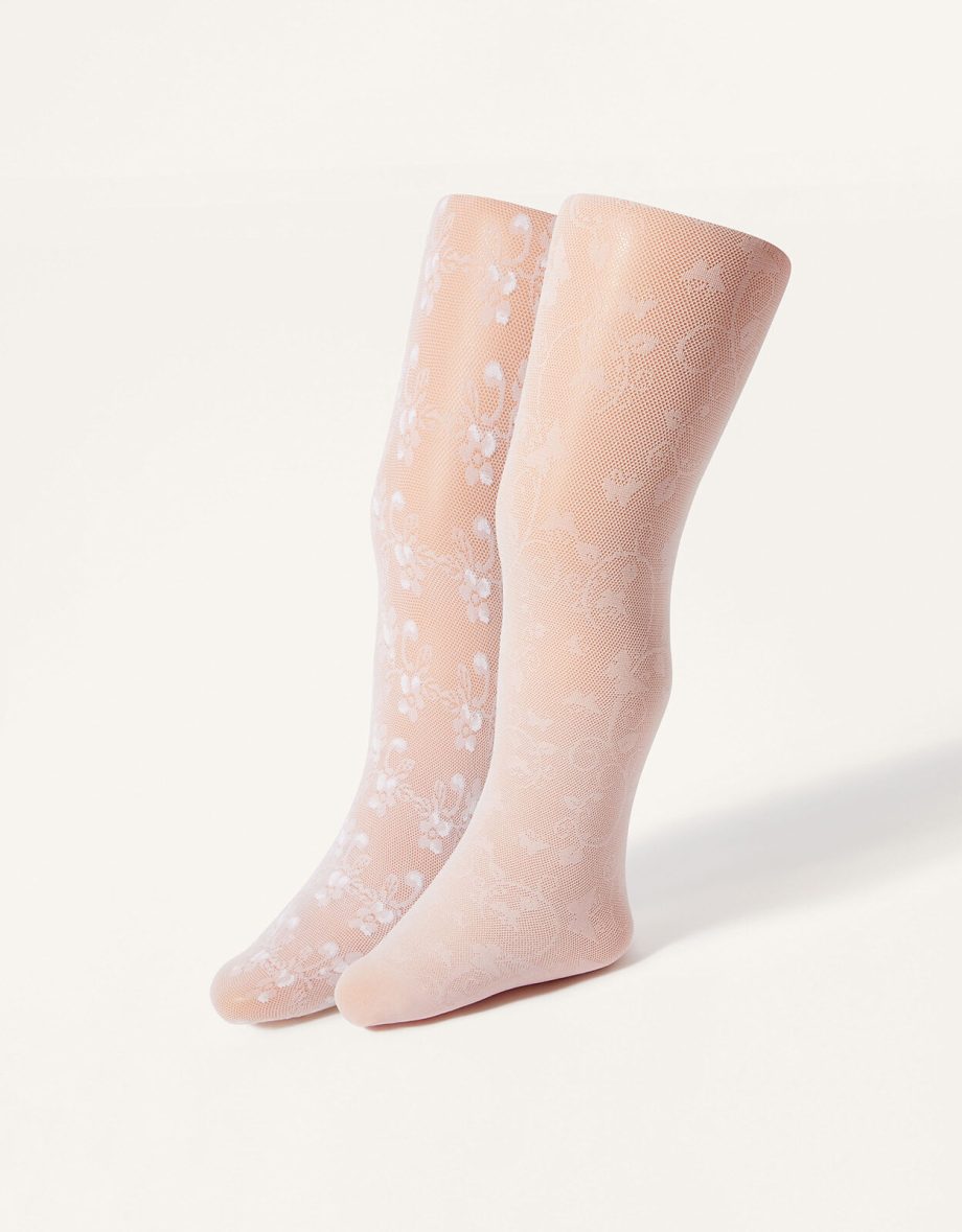 2-pack baby lace tights multi
