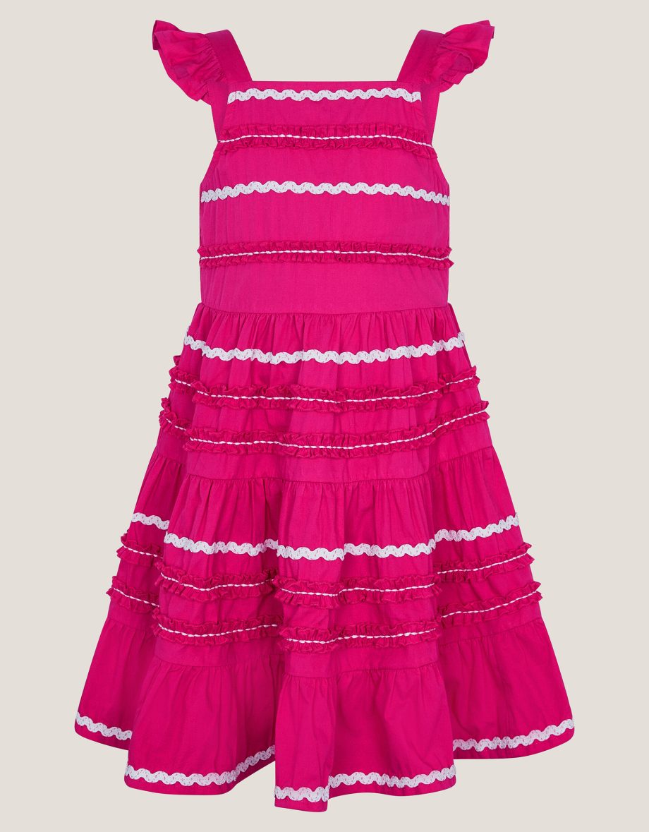 Frilly ric rac sundress pink