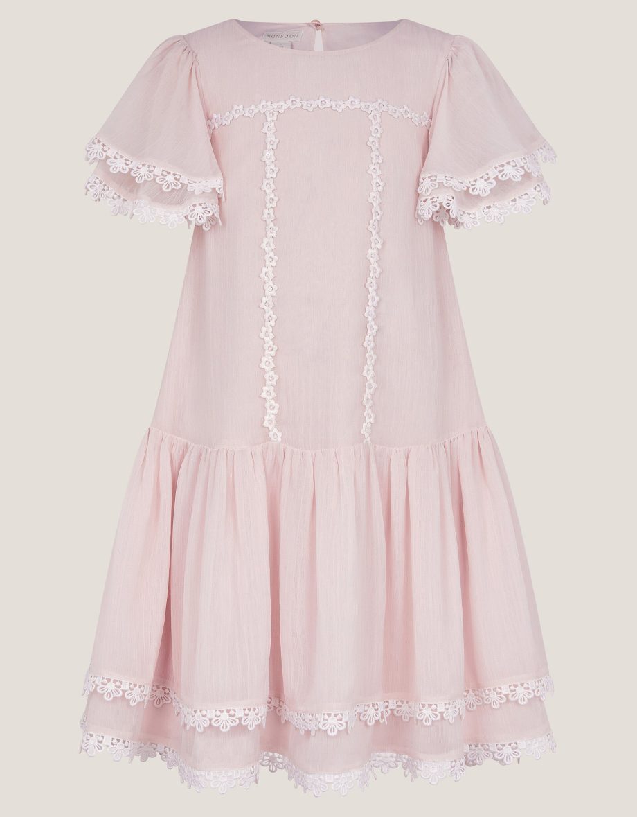 Antonia drop waist flower dress pink