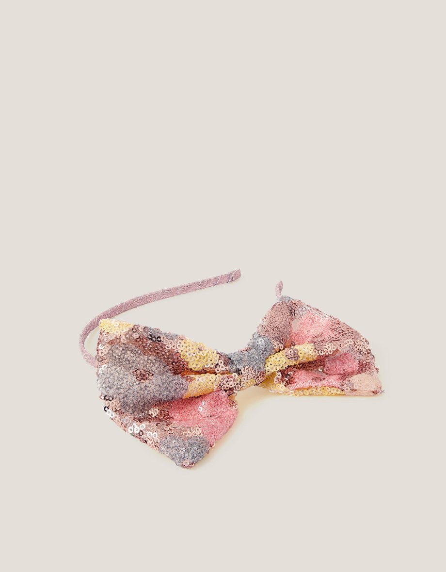 Daisy sequin bow headband