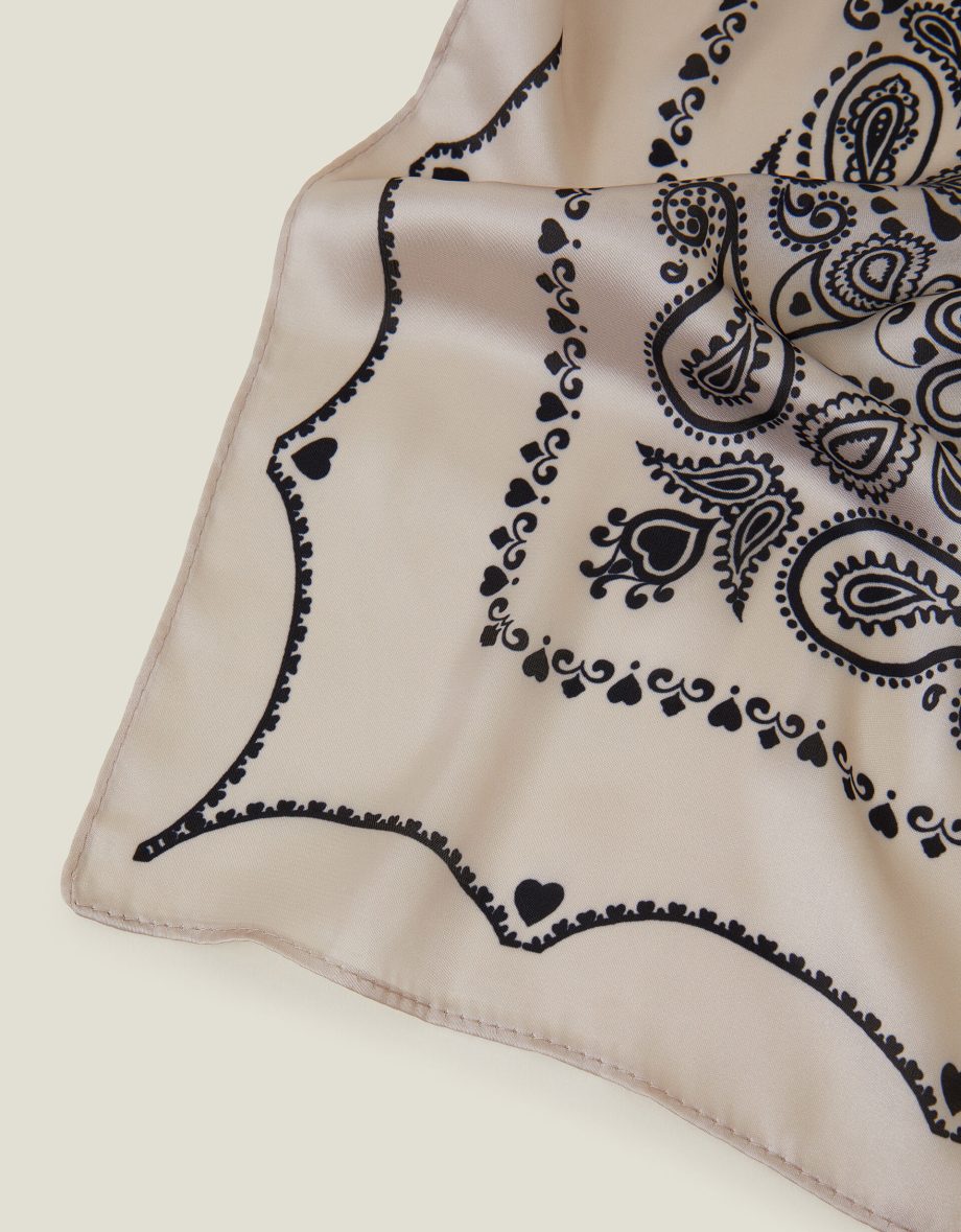 PAISLEY SATIN SQUARE SCARF