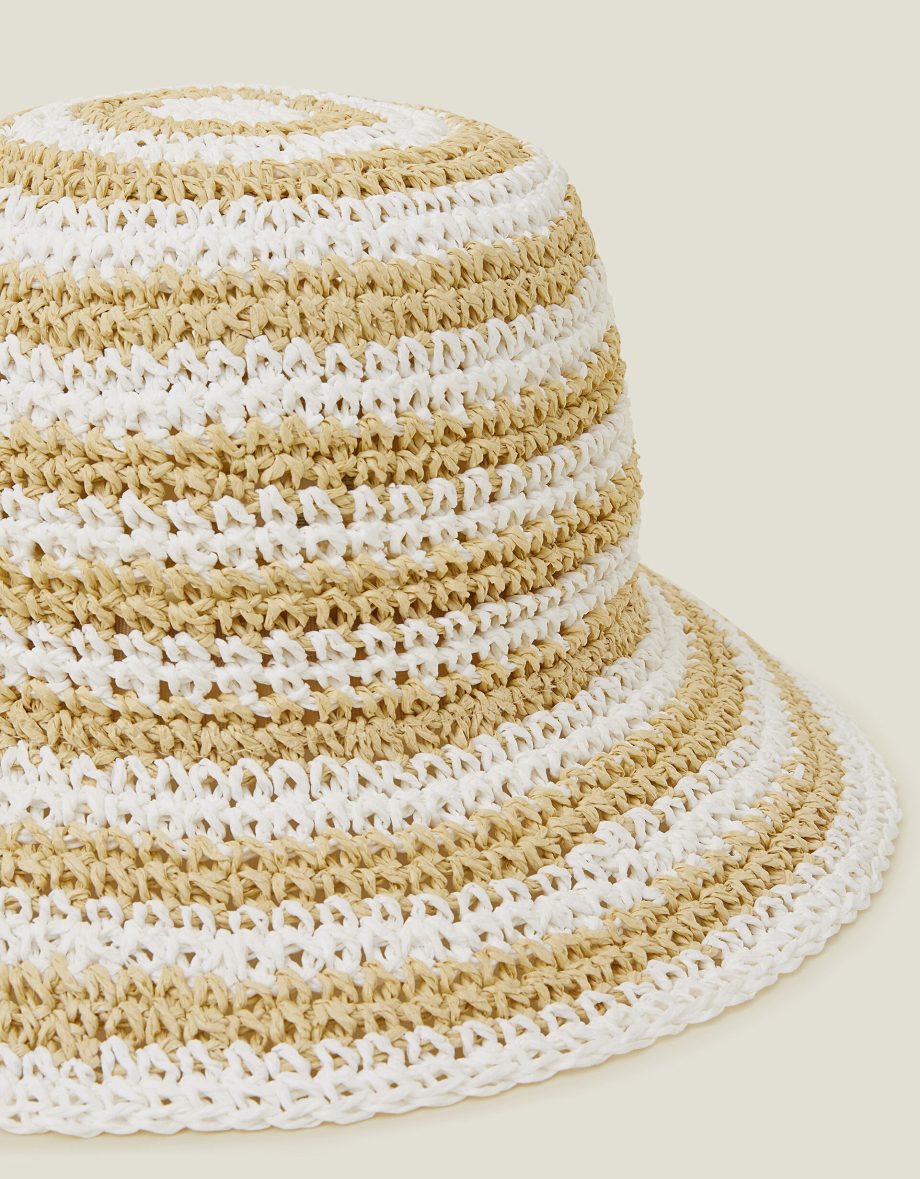 Woven Stripe Bucket Hat