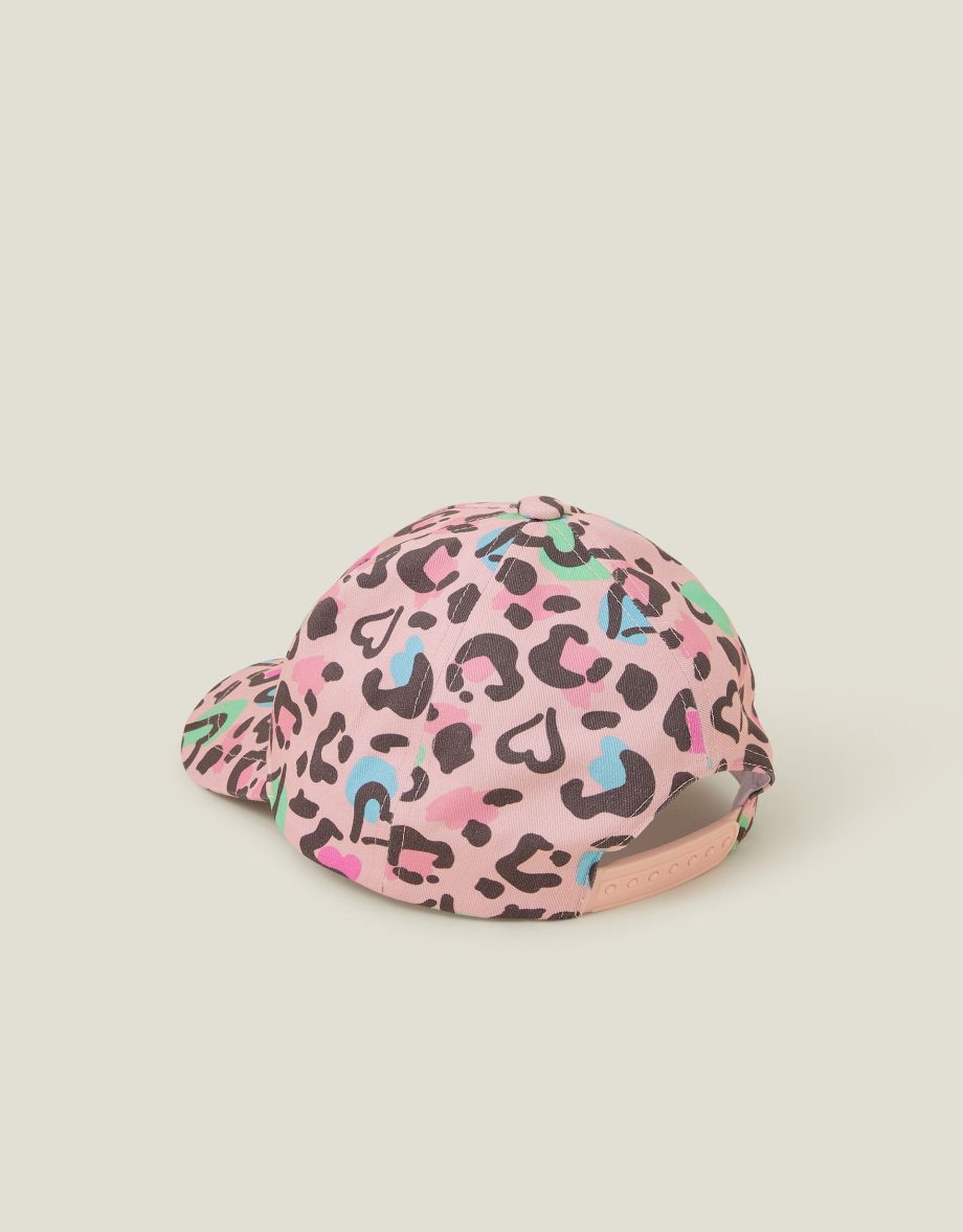 GIRLS LEOPARD PRINT BASEBALL CAP MULTI